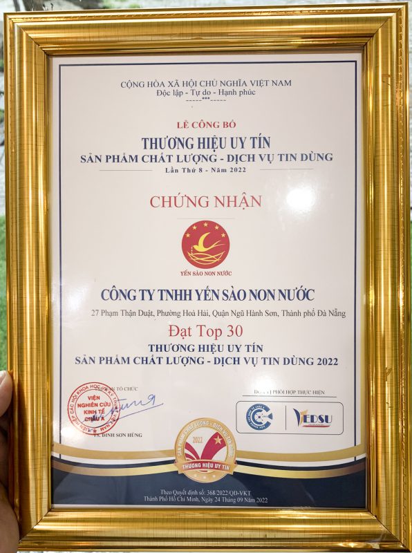 Yến Sào Non Nước Chất Lượng Đà Nẵng