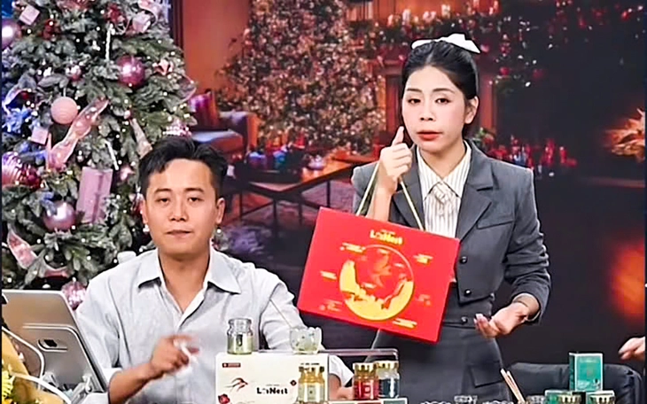 Sản phẩm yến sào được Quang Linh Vlogs và Hằng Du Mục quảng cáo rầm rộ trên TikTok trước khi cả hai bị khởi tố